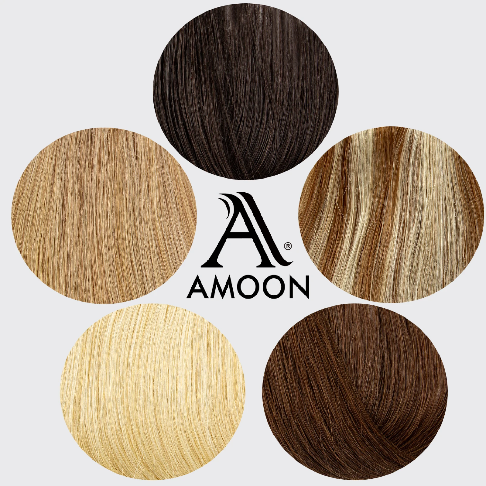 Amoon-extensiones de cabello humano rubio miel, cabello Natural Real, Remy, liso, 8 piezas, brasileño