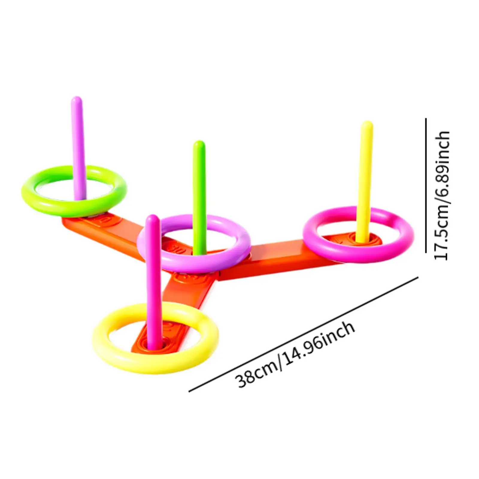 Juego de juguetes para lanzar anillos para niños, juguete de aprendizaje de reconocimiento de color preescolar, colorido