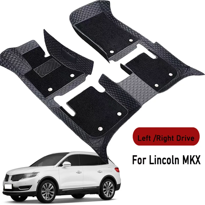 Car floor mats for Lincoln MKX 2010 2011 2012 2013 2014-2018 Customauto foot Pads automobile carpet cover interior accessories