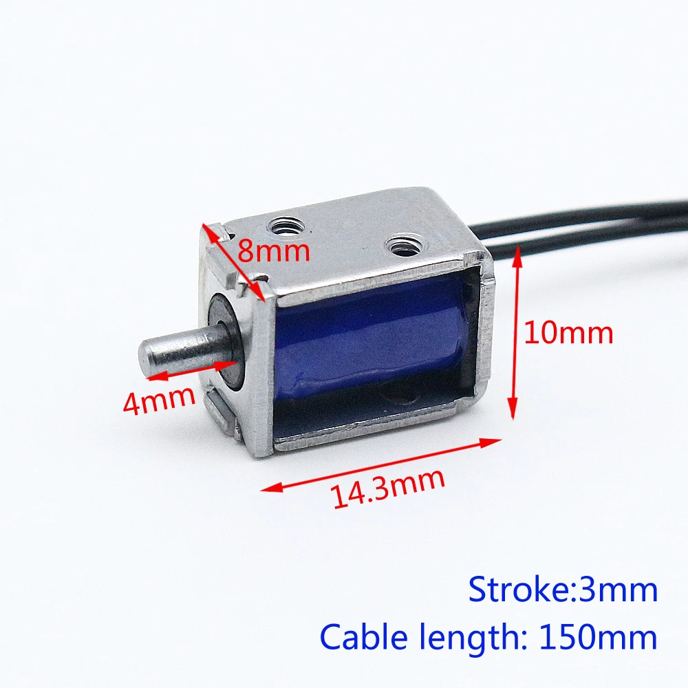 Mini fechamento eletromagnético elétrico, fechamento eletromagnético, impulso-tração, fechamento eletromagnético, C.C. 5V, 12V