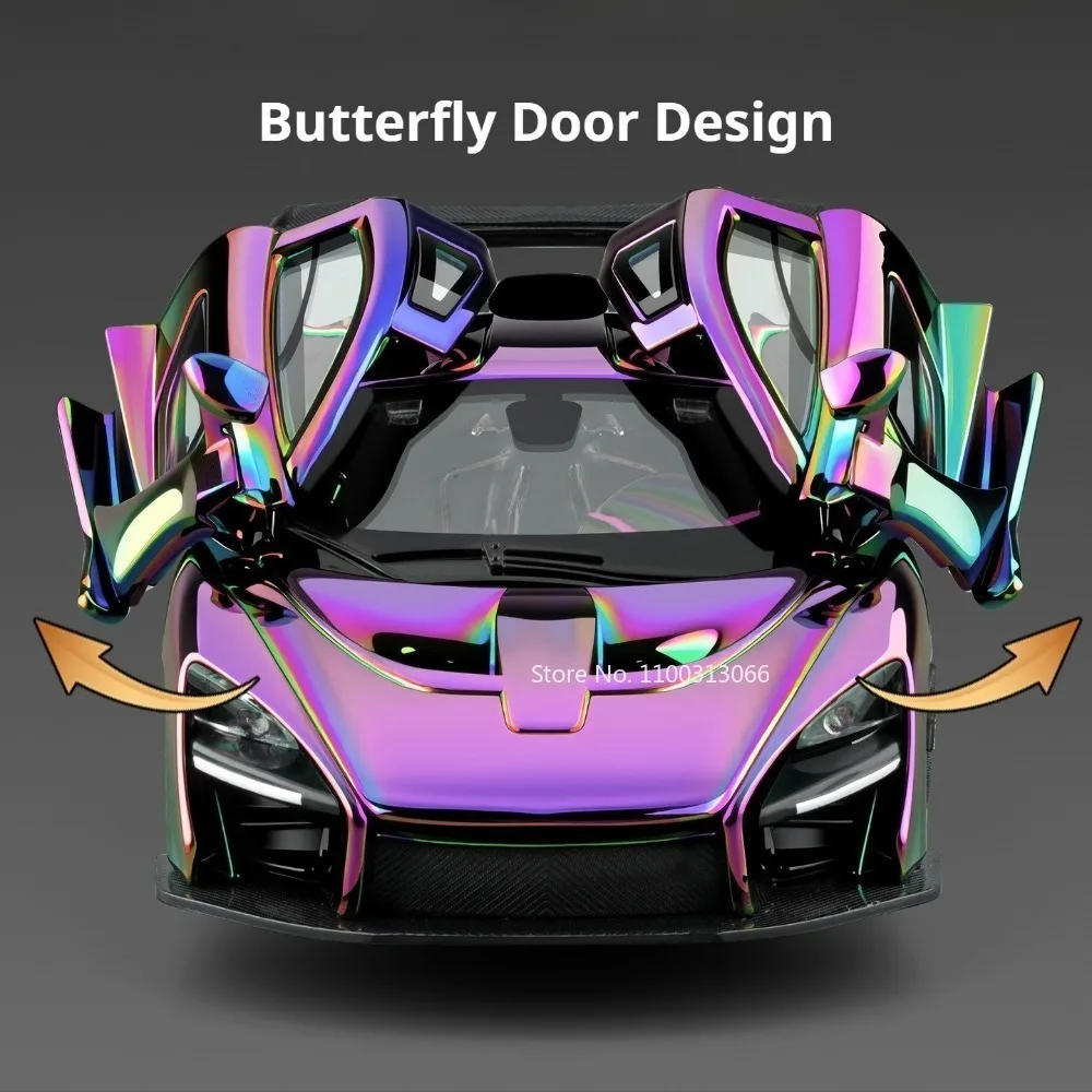 1:24 SENNA P1 Miniature Model Toy Sports Cars Alloy Diecast Sound Light Doors Opened Shock Absorption for Kids Supercar Toys