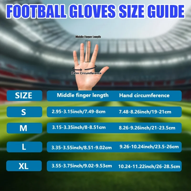 Polyester Football Gloves Adjustable Wrist Strap for Sports & Outdoor Activities Rugby Gloves Water Resistant Breathable  Gloves