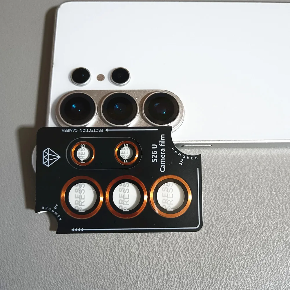 

Bling Glitter Diamond Metal Frame Camera Protector for Samsung Galaxy S26 Ultra Alloy Lens Tempered Glass Film Ring Cover Cap