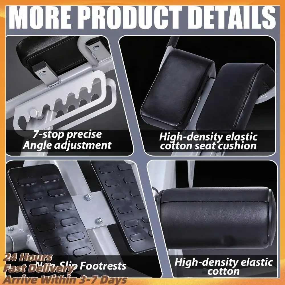 

Тренажер для растяжки спины с регулируемой плоской скамьей, грузоподъемность 660 фунтов, для тренировок спортсменов, укрепления кора и домашних занятий в спортзале