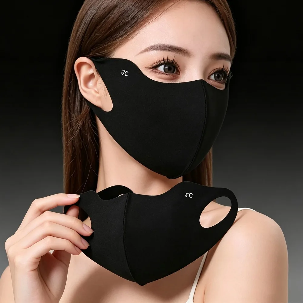 Women Ice Silk Neck Scarf Breathable UV Block Sun Protection Face Mask Wrap for Summer Cycling Outdoor Sports Use Gifts