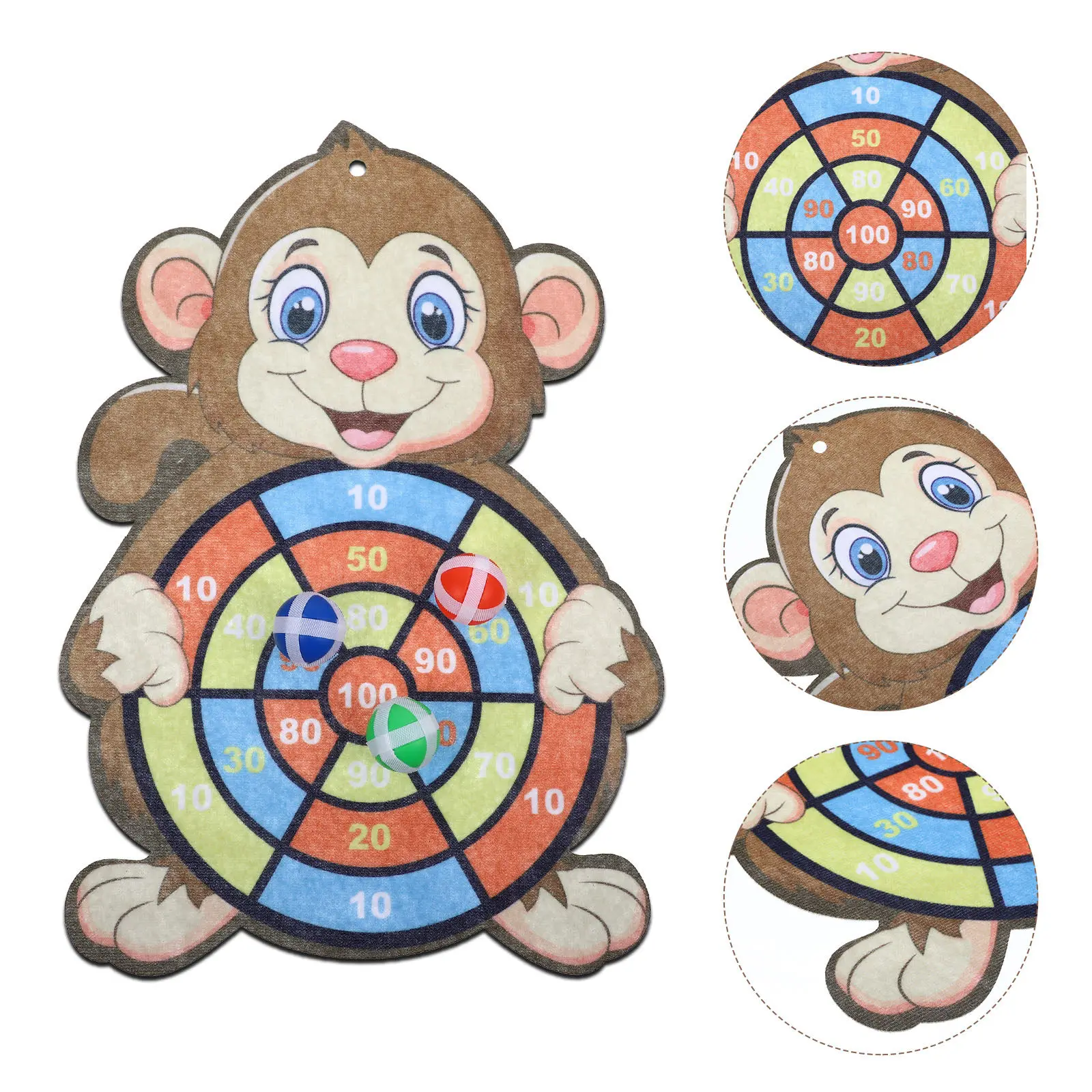 

1Set Sticky Ball Dart Board Cartoon Party Game Set Light Portable Interactive Board Fun Indoor Coordination