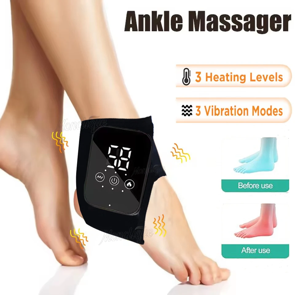 

Electric Heating Ankle Protector 3 Gears Vibration Ankle Protector Massage Breathable Relax Inner Non-Slip Ankle Support Bracket
