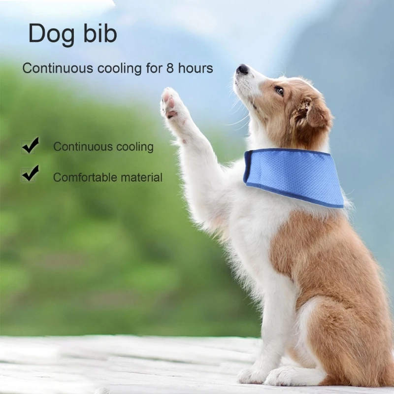 2024 New Dog Summer Cooling Collar Adjustable Pet Heatstroke Cool Collar Dog Outdoor Cooling Ice Pad Collar for Small Medium Pet