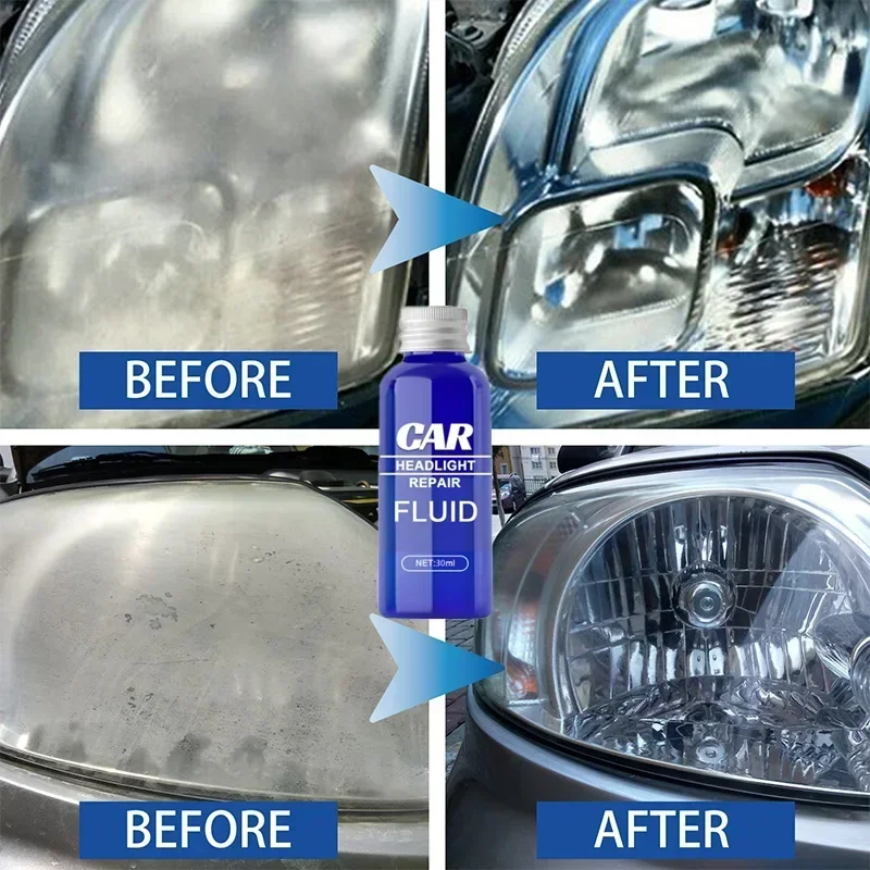 Car Headlight Restoration Polishing Kits Headlamp Scratch Remover Repair Cleaning Paste Remove Oxidation Headlight Polish Liquid