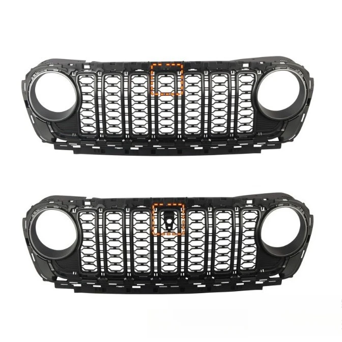 High-Quality 24Front Grille for 2018-2024Wrangler JL Wrangler Middle Net Front Face Upgrade Auto Accessory