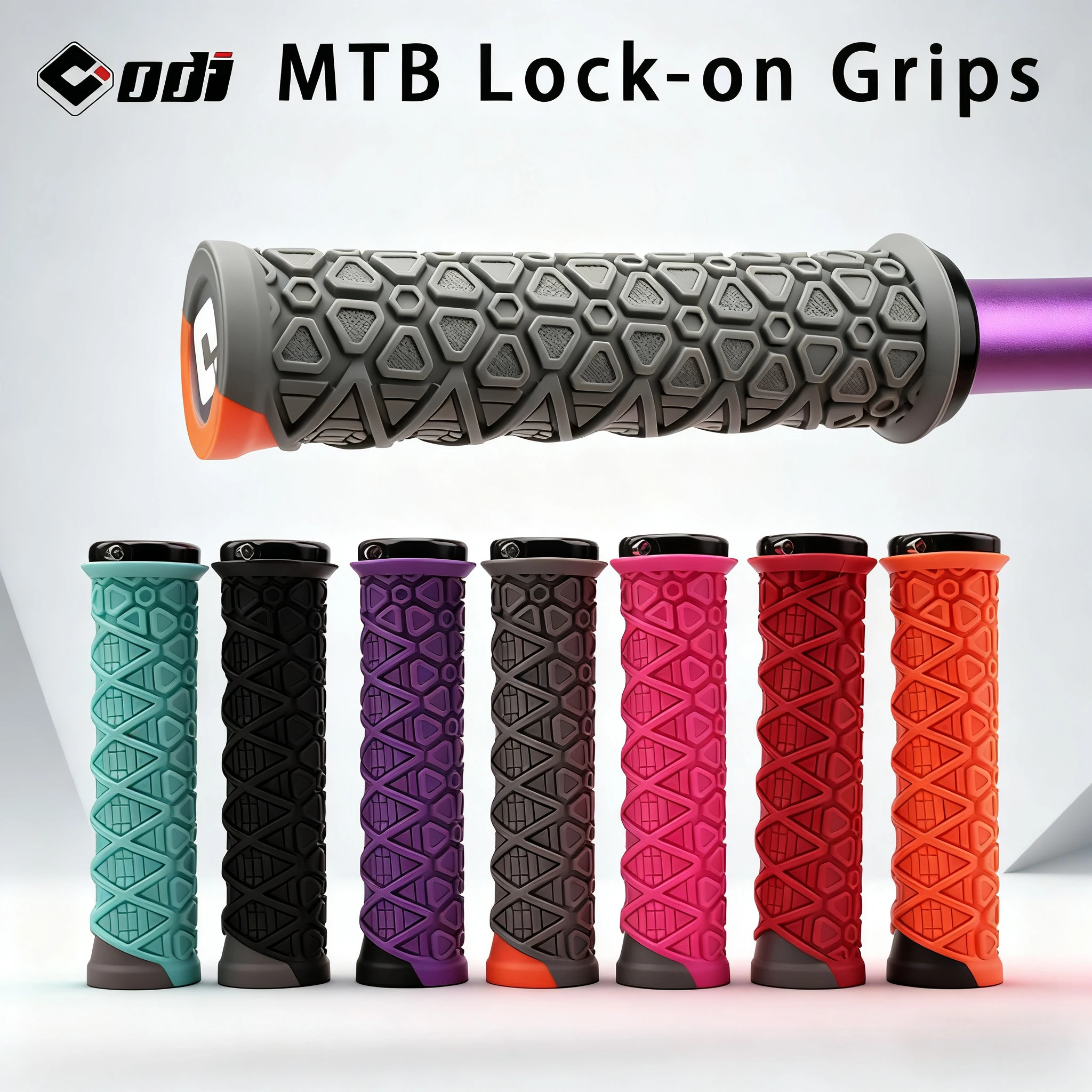 

ODI G30 Lock-On MTB Grips Silicone Material for Superior Comfort & Control Anti-Slip Shock Absorption 22.2mm for Downhill Bike