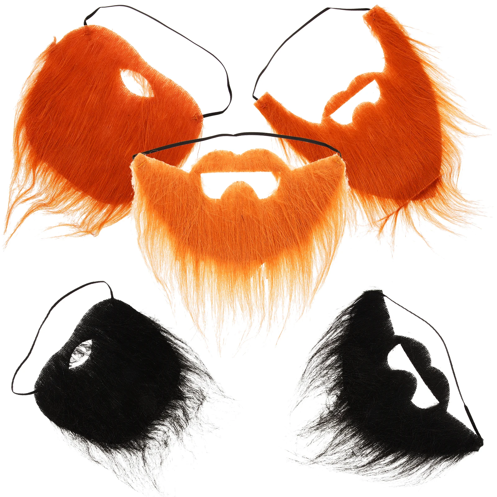 

5Pcs Fake Beard Soft Flannel Fiber Material Halloween Cosplay Party Props Simulated Comfortable