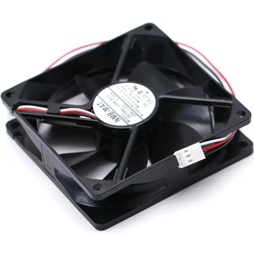 90mm Axial Cooling Fan (NMB 3610KL-05W-B50) — 92mm, 24V, 3200 RPM, 54.7 CFM, 0.20A — for Converter and Enclosure Cooling