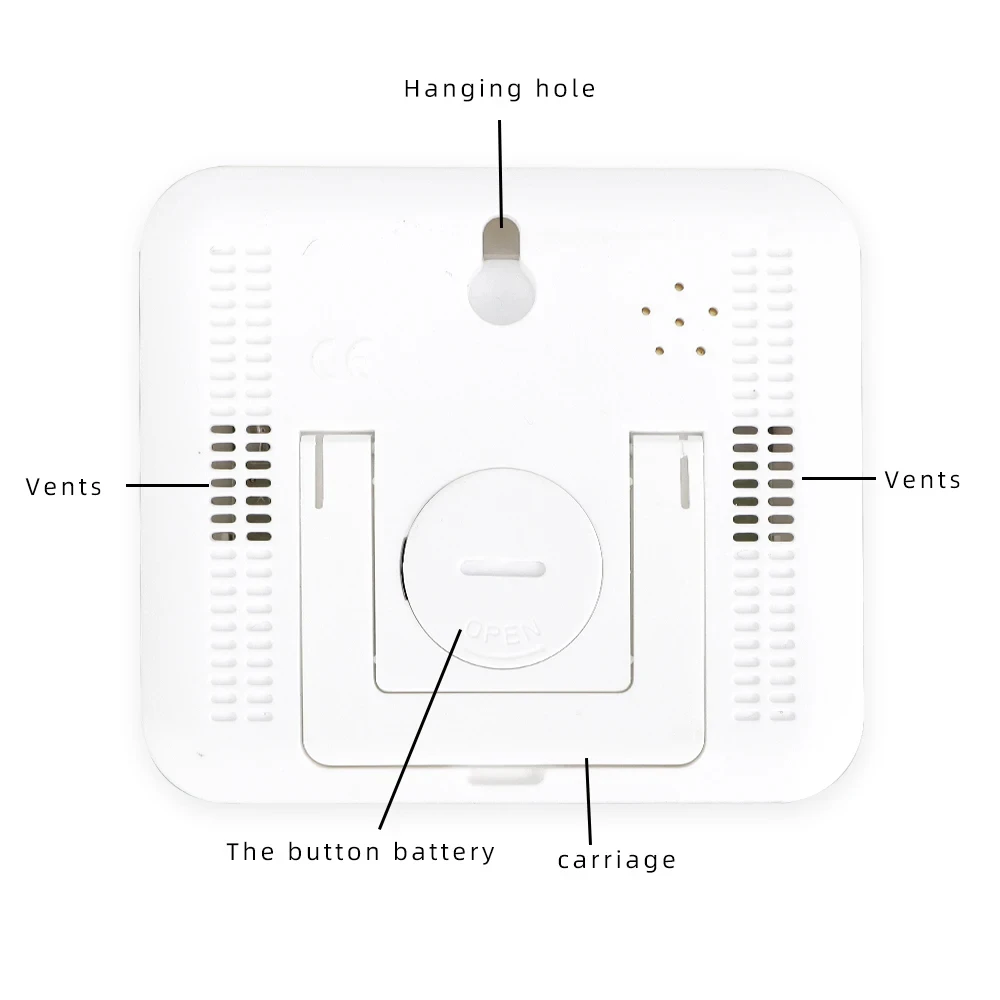 Multifunction Temperature Humidity Alarm Clock LCD Electronic Digital Thermometer Hygrometer Weather Station For Home