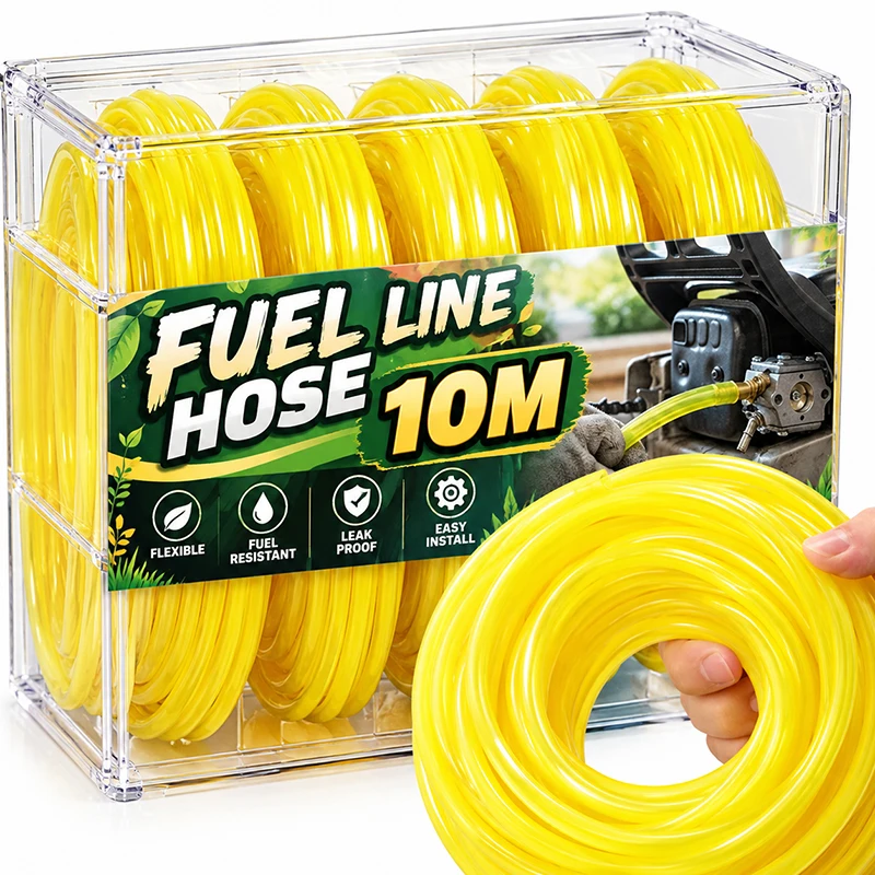 1/10M Fuel Line Hose Kits 4 Sizes Universal Replacement Gas Fuel Tubing for Chainsaw String Trimmer Blower Gardening Accessories
