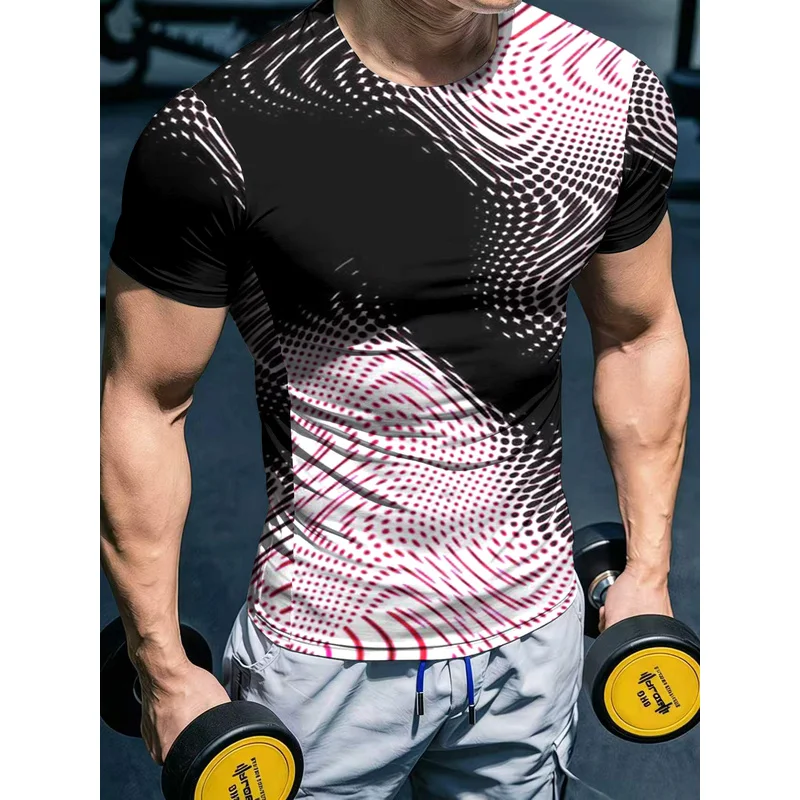 Men's High-Elasticity Tight-Fitting Short-Sleeve Quick-Dry Shirt for Outdoor Running Training, Breathable Sports Fitness Apparel