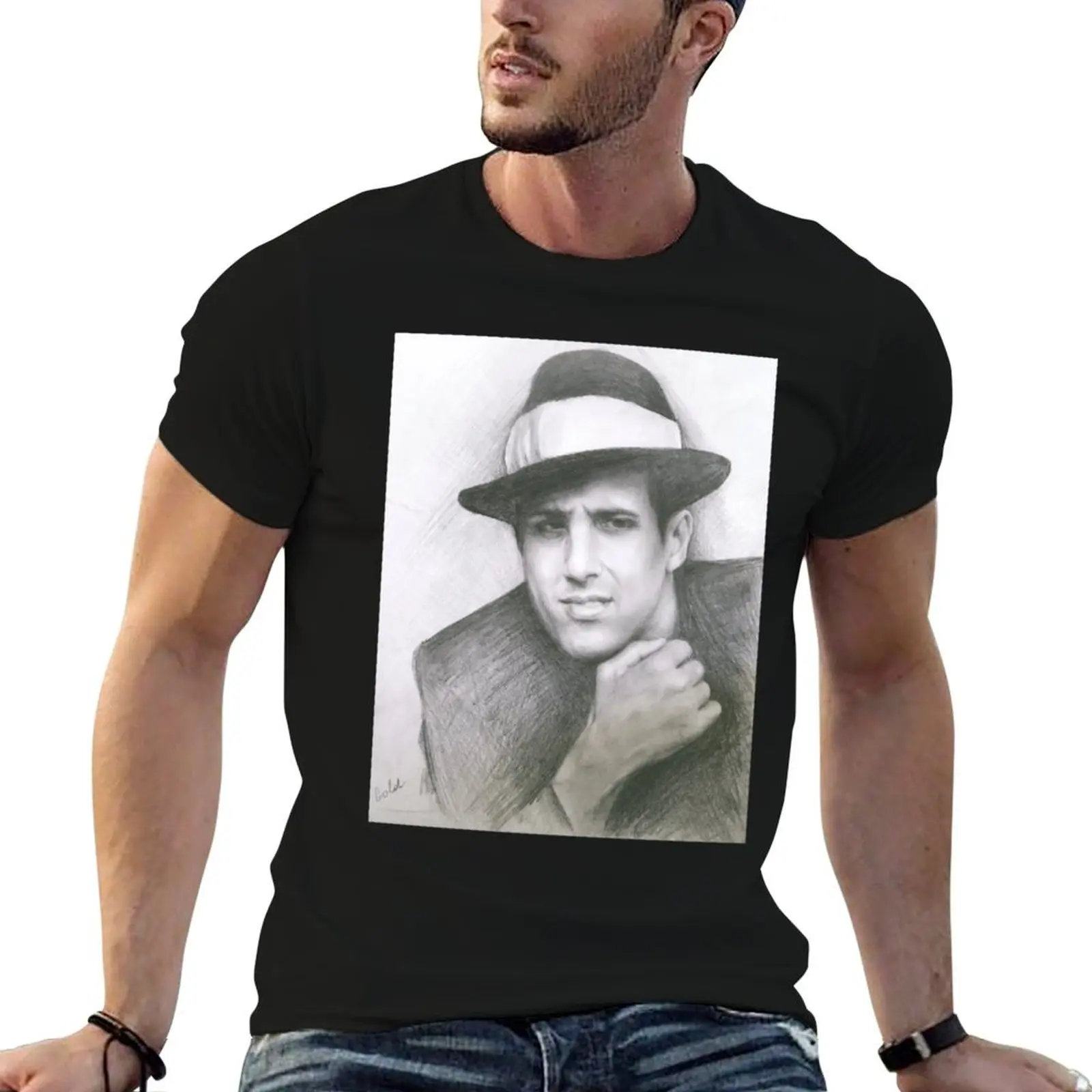 

Adriano Celentano T-Shirt plain heavyweights Blouse black t shirts for men