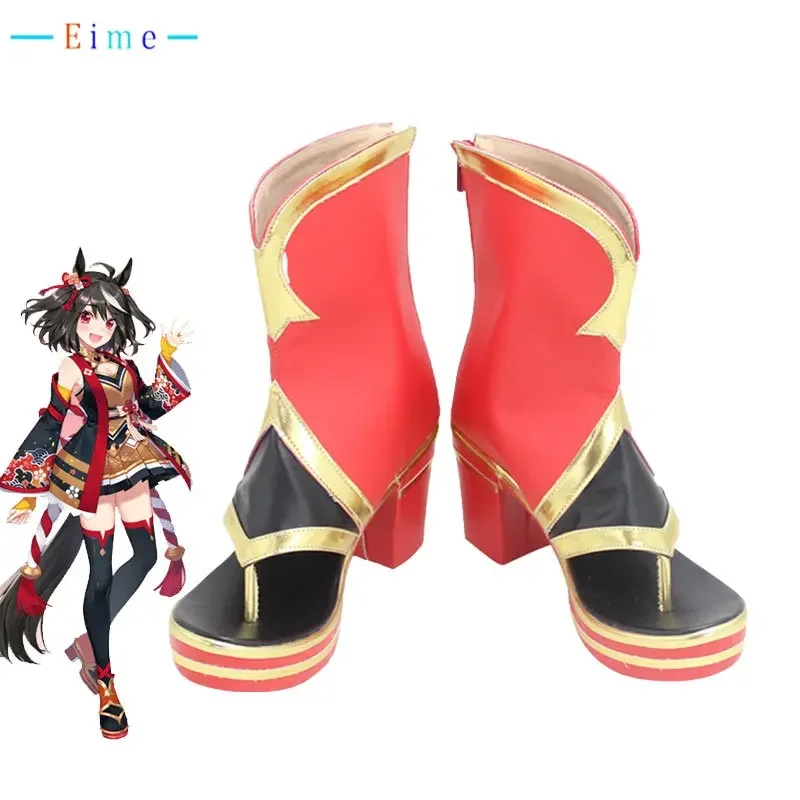 

Game Umamusume: Pretty Derby Kitasan Black Cosplay Shoes Halloween Carnival Boots Cosplay Prop PU Leather Shoes Custom Made