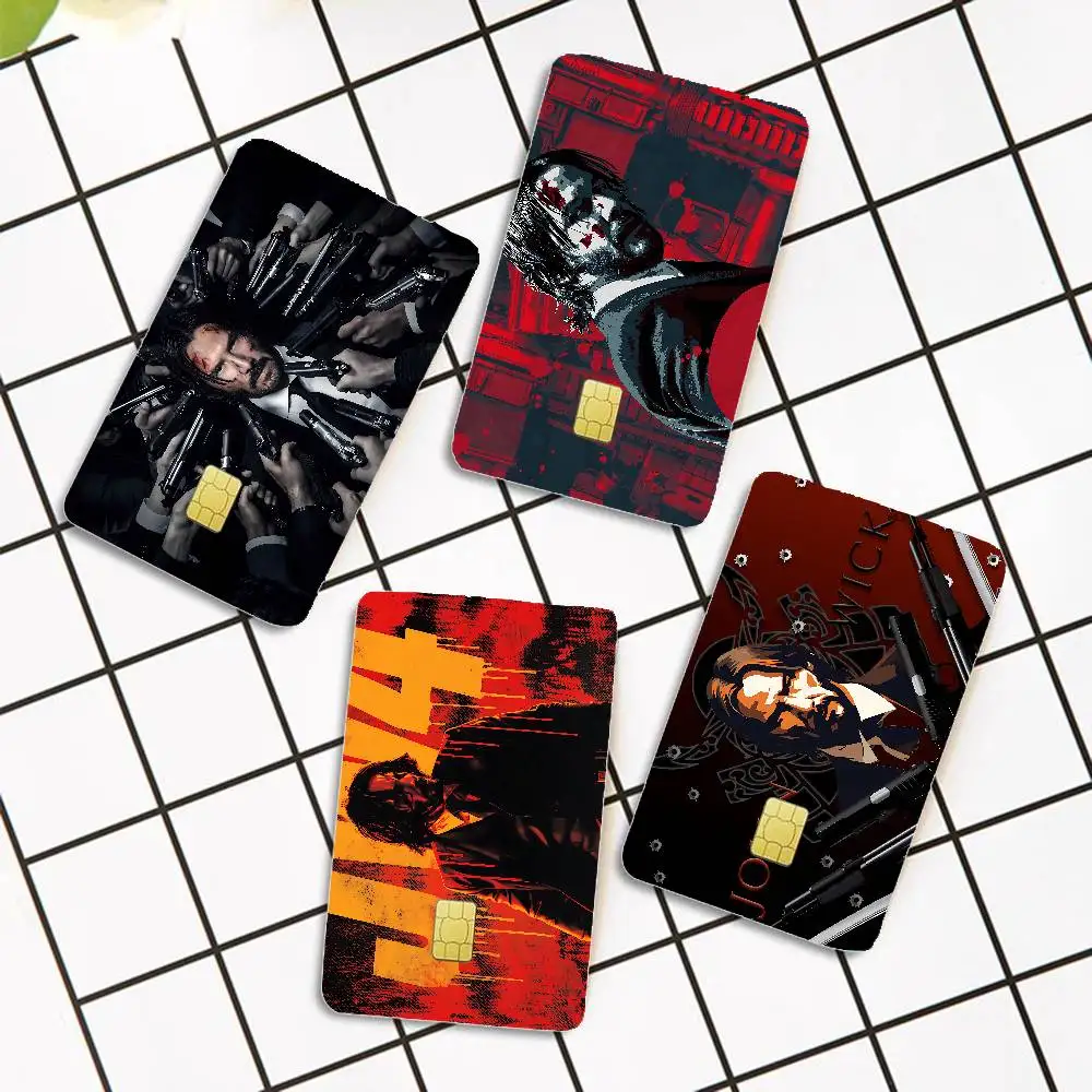 1pc Stiker Film Klasik J-john W-wick Movie 100% Laris Manis Kartu Kredit Debit Bank Kartu Bus Skin Film