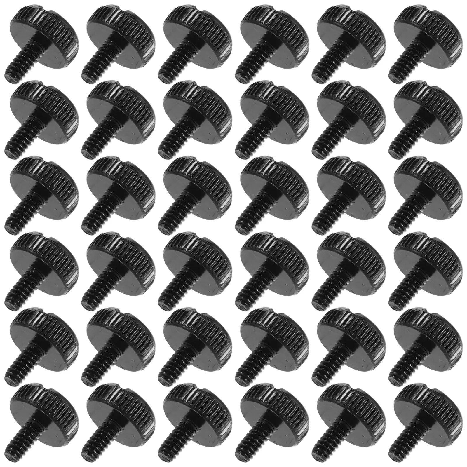 50Pcs Black Computer Case Screws Thumbscrews Quick Install Pc Hardware Screws for Desktop Side Panel Hard Disk Drive Mount