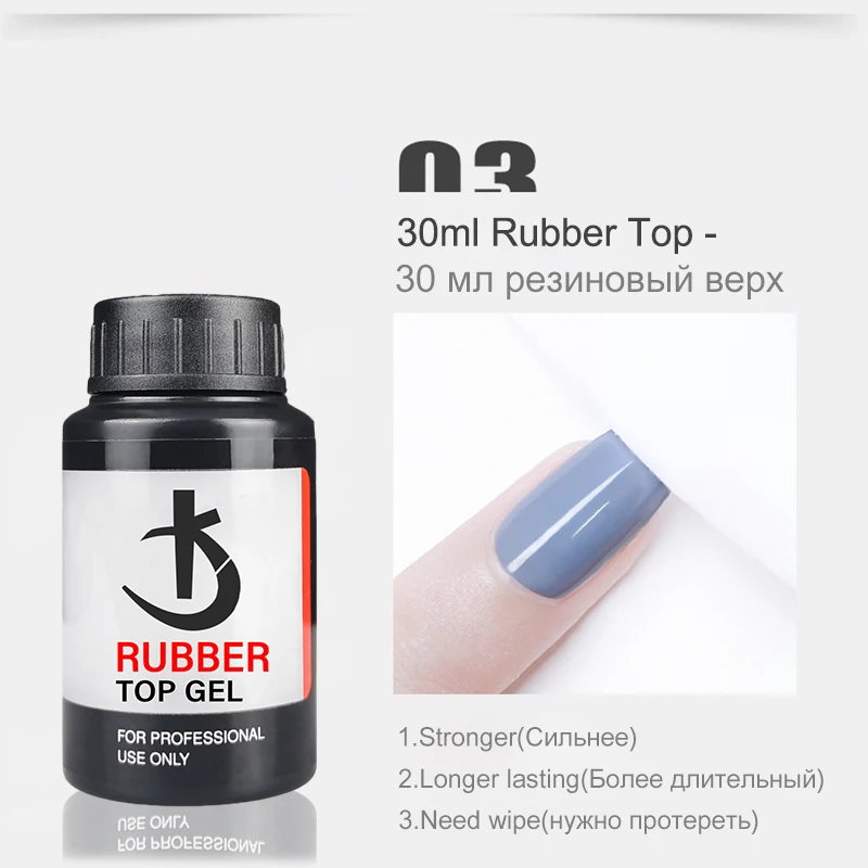 KODI JYJ Basis- und Überlack für Gel-Nagellack Säurefreier Primer Hybrid-Lack Semi-Permanent Matt-Top Coat Dicke Gummi-Basis