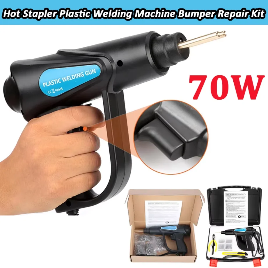 70W 200/800 Hot Melt Nails Garage Tools PVC Car Repair Kit Nail Wire Tool Repairer EU Bumper Soldering Iron  Plastic Welding Gun