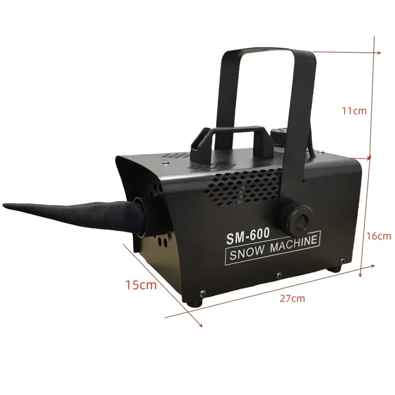 2026 Latest Remote Control 600W Snow Machine Snowflake Effect Machine for Stage Party DJ Event Wedding Performance Indoor