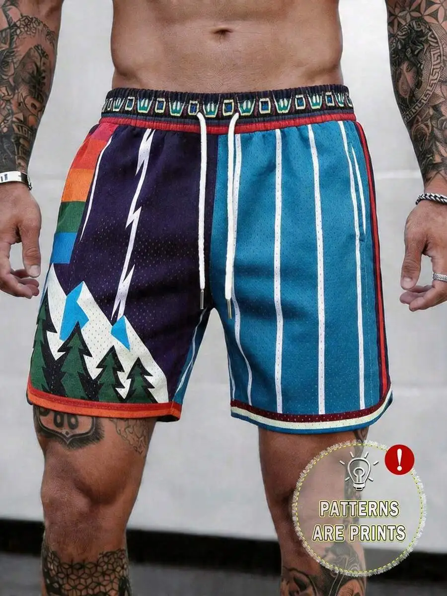 Men's Statement Print Shorts Fashion Designer Patterned Casual Daily Wear Shorts