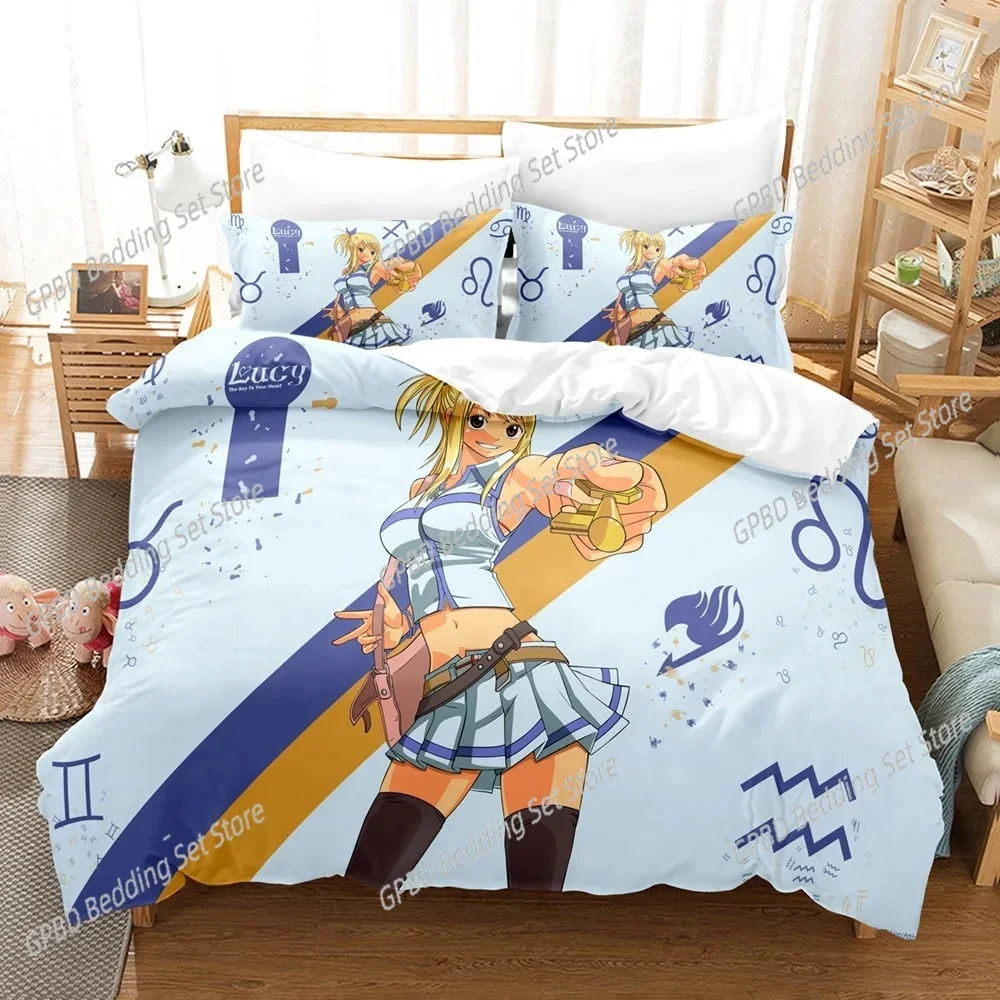 

3D Faity Tail 3D NEW Duvet Cover Pillowcase Bedding Set Adult Boy Girl Bedroom Decoration Children Single Double Large