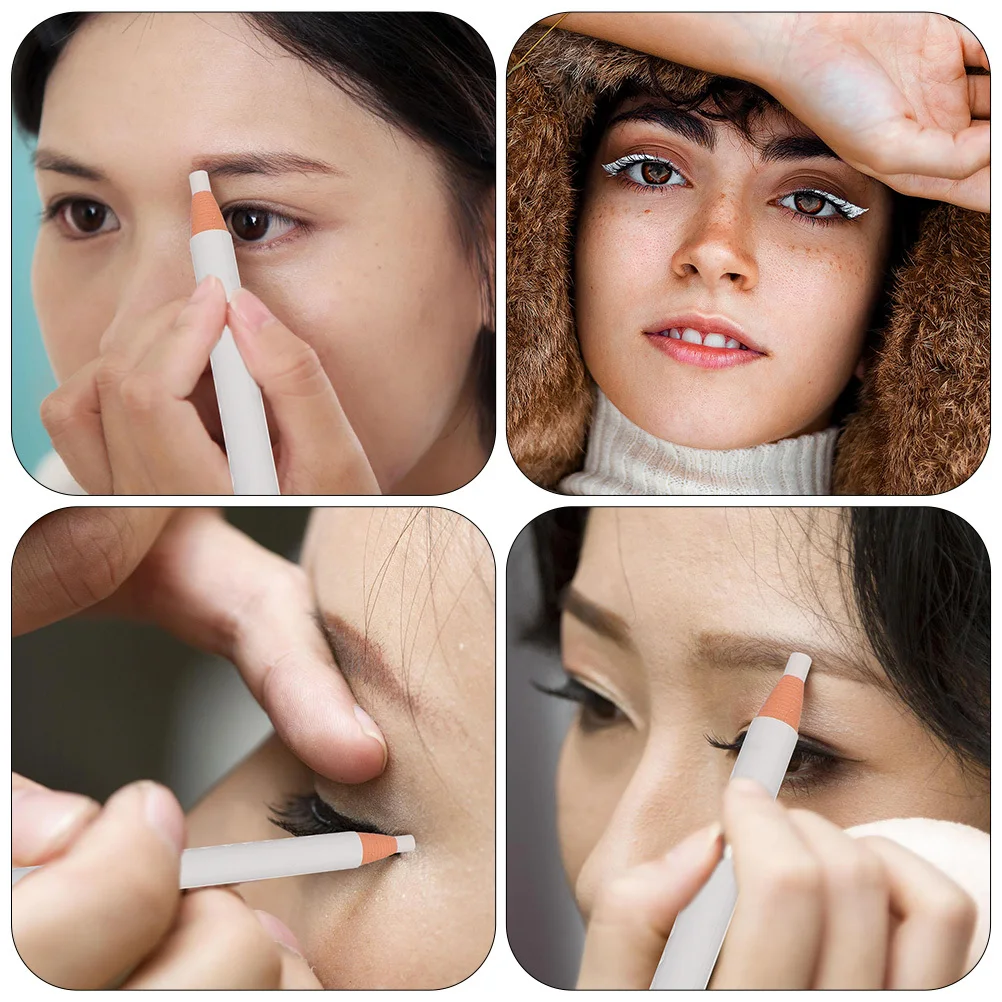 4 stücke Weiß Augenbraue Bleistift Wasserdicht Schweiß-Proof Make-Up Eyeliner Werkzeug Auge Linie Zeichnung Bleistift Für Frauen Mädchen