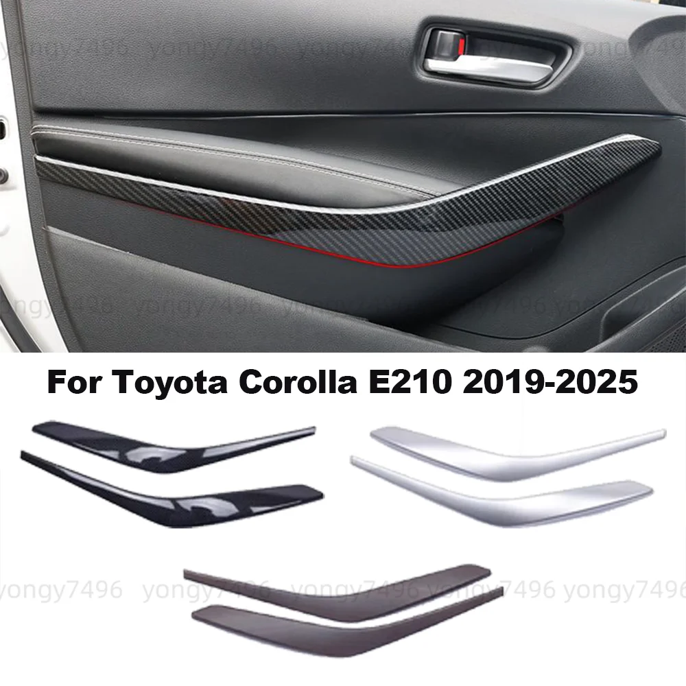 Car Upgrade For Toyota Corolla E210 2019-2025 ABS Door Armrest Handle Trim Cover Matte & Carbon Fiber Interior Accessories