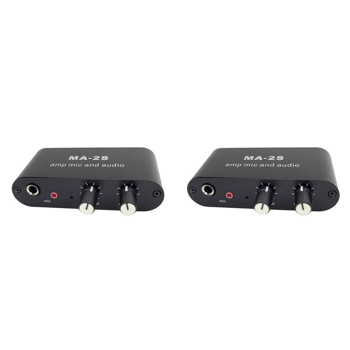 

2X 3.5mm Condenser Microphone Amplifier Headphone Amplifier Music Audio Preamplifier Mixing Board MA-2S