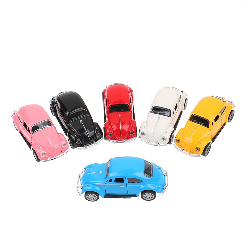 2022 Newest Arrival Retro Vintage Beetle Diecast Pull Back Car Model Toy for Children Gift Decor Cute Figurines Miniatures Decor