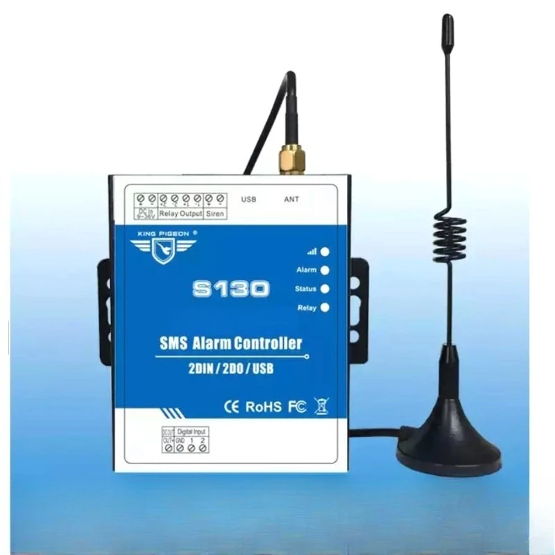 S130 GSM  4G Wireless Relay Controller SMS Remote Control Switch 2DIN 2DO Smart Household Automation Alarm Module