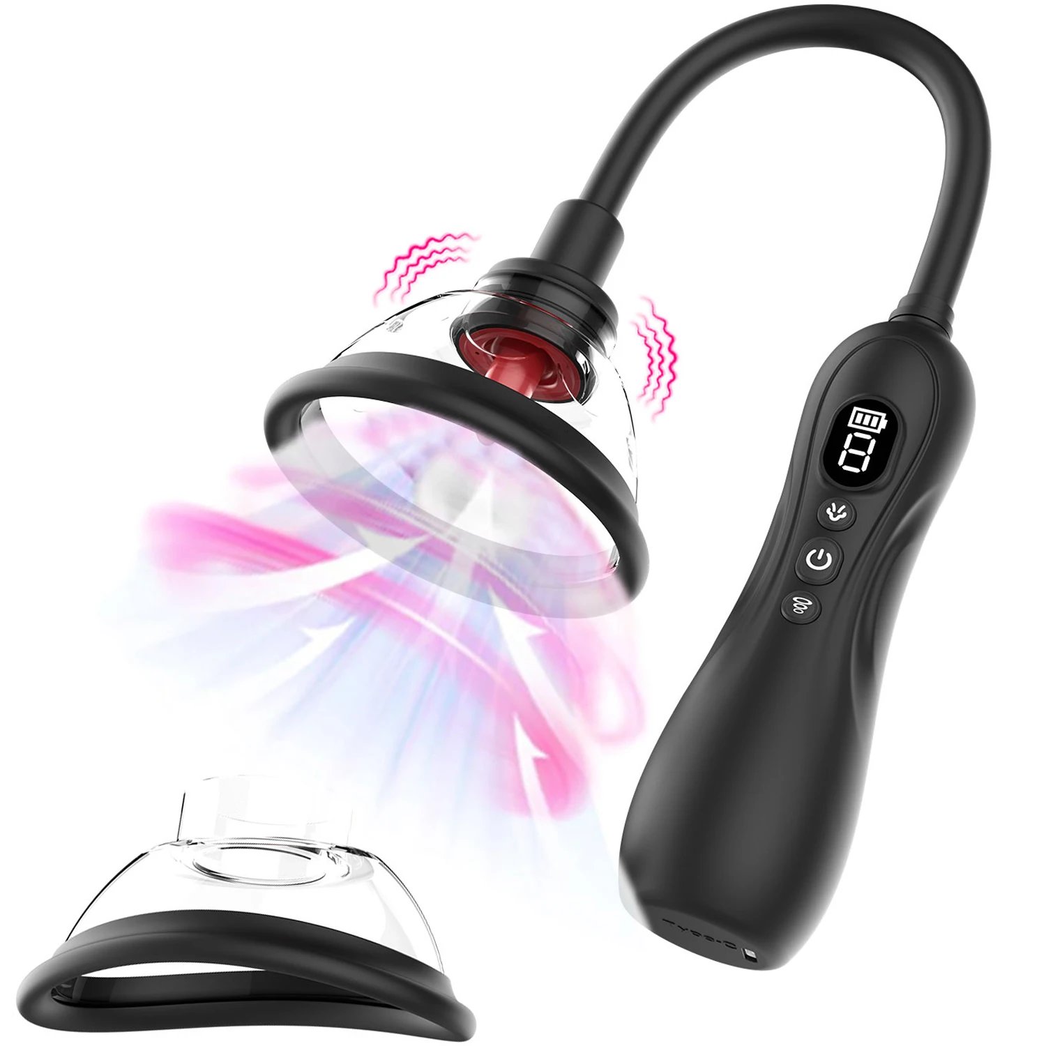 3 IN 1 Tongue Licking Vibrator Pump with Sucking Vibrating Swing Clitoris Sucker Nipple Massager Adult Sex Toys for Women Couple