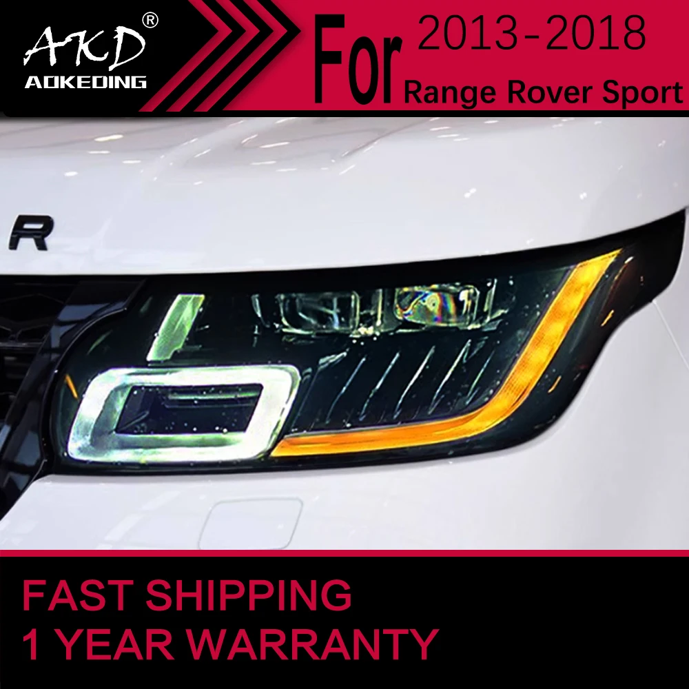 Car Lights for Range Rover Sport LED Headlight 2013-2018 Range Rover Sport  Head Lamp Drl Projector Lens Automotive