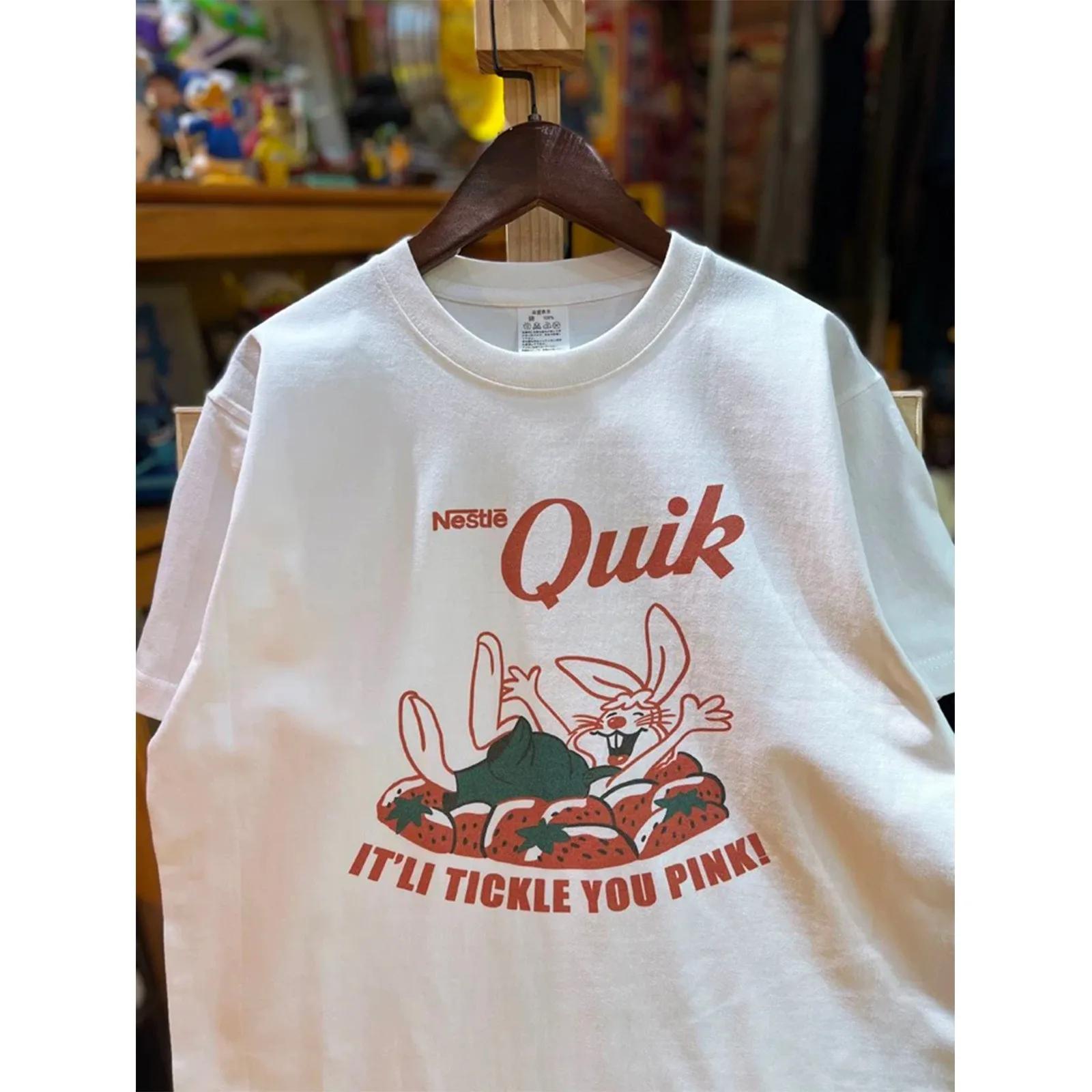 Spring Summer New 2025 Women's ort Sve T-irt Loose Fit Cartoon Print Casual Inner Wear Top Trendy Cotton Comfortable