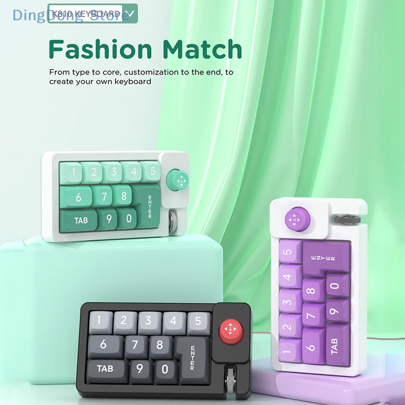 12-клавишный пользовательский макропрограммируемый полностью с возможностью горячей замены механический переключатель RGB Light Numpad игровая мини-клавиатура для Mac Win