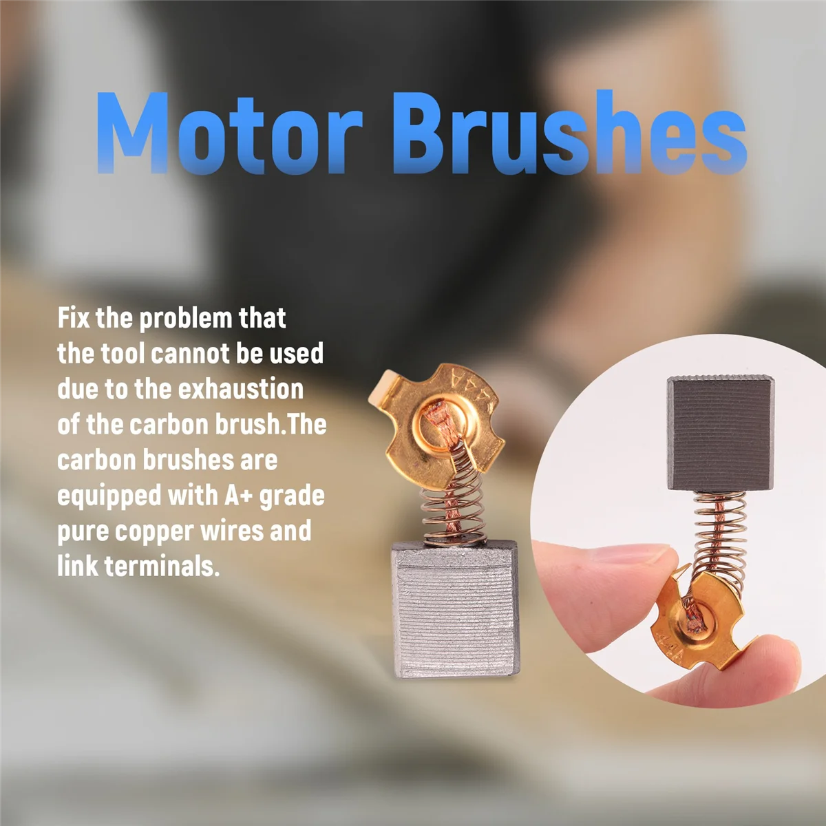 Carbon Motor Brushes Compatible for D24000/DW713 Miter Saw,Sliding Table Saw,Electric Power Tool Replacement Part