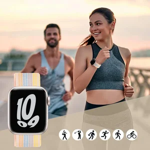 Tali Pengikat Nilon untuk Tali Jam Tangan Apple 46mm 40mm 44mm 45mm 42mm 41mm 38mm Gelang Sabuk Pintar untuk iWatch Ultra 49mm 8/7/6 / SE / 5/4 10 penjualan terbaik beelink t4 pro - №