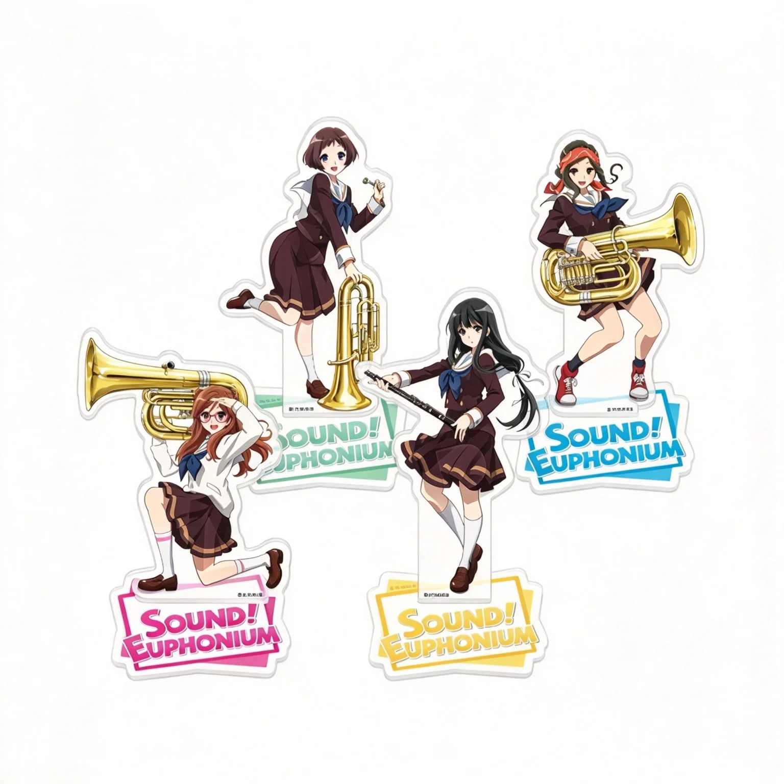 Anime Sound! Euphonium Katou Hazuki Sailor Suit Acrylic Stand Model Plate Keychains Bedroom Decoration