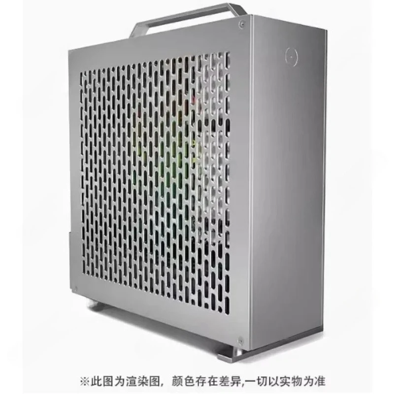 2024New Spot  A24-V5 2.0 Dual Slot Single Display 1U Power Supply Itx Chassis Double-Sided Chamfering
