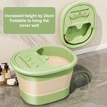 1Pcs Foldable Home Foot Bath Bucket Portable Foot Soak Foot Tub Massage Foot Wash Leisure…