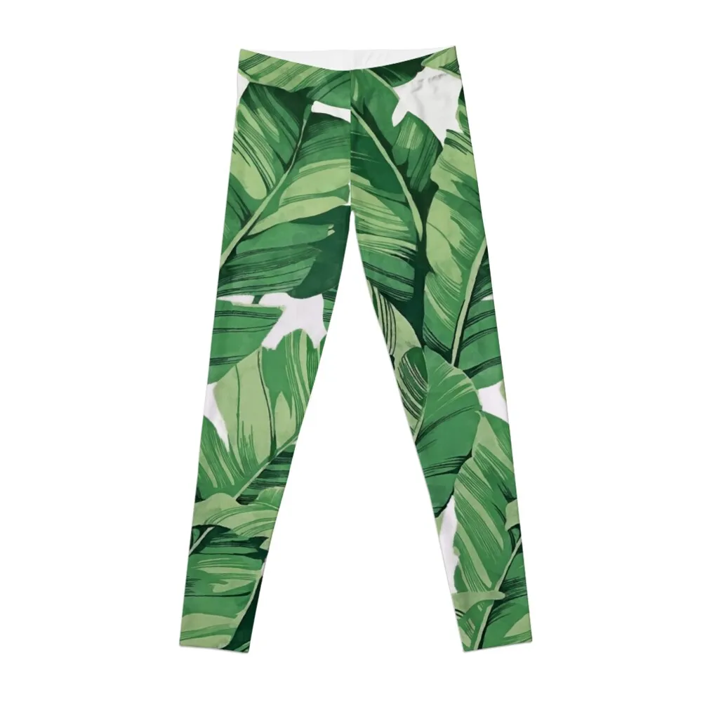 

Tropical banana leaves Leggings Fitness woman Leginsy push up gym's sportswear Womens Leggings