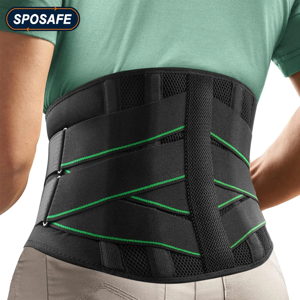 

Back Braces for Lower Back Pain Relief with 5 Stays, Breathable Back Support Belt for Men/Women for Work, Lumbar Support Belt