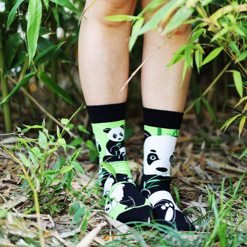 AB version asymmetrical couple trend medium high cotton color socks