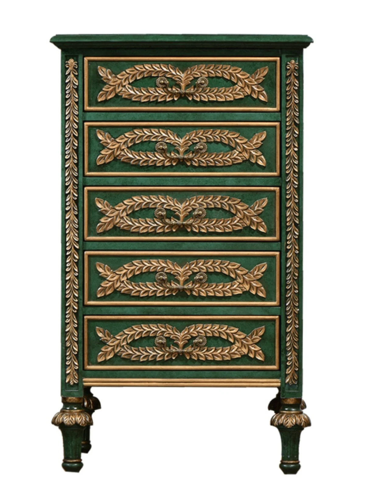 Chest of drawers bedroom storage cabinet light luxury green locker living room decorative cabinet furniture