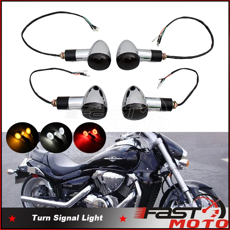 3in1 LED Integrated Turn Signal Light Tail Brake DRL Light Indicator Blinker Lamp For Suzuki Boulevard M109R VRZ1800 Cafe Racer