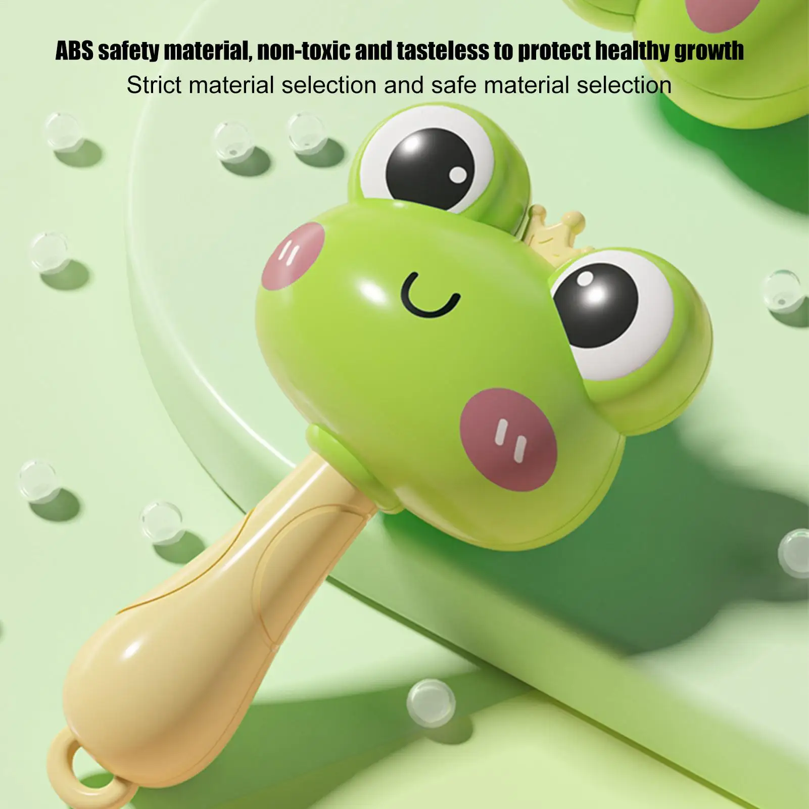 플라스틱 아기 딸랑이 장난감 만화처럼 선명한 소리가 나는 어린이 마라카스 밝은 색상의 핸드벨 장난감 유아용