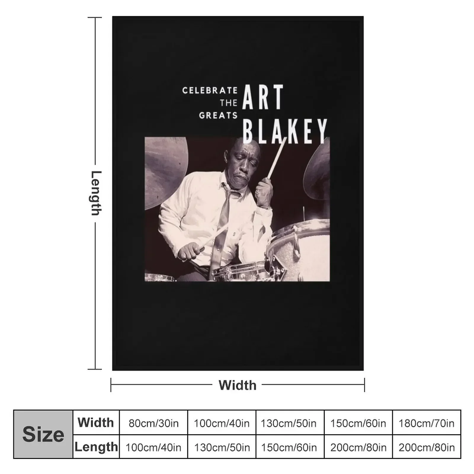 Art Blakey: Great Jazz Drummer/ Musician Throw Blanket Custom Personalized Gift Blankets For Sofas Camping Blankets